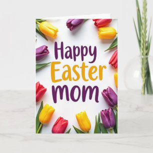 Tulip Border Easter Mom Card
