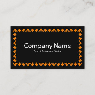 Tulip Border - Orange on Black Business Card