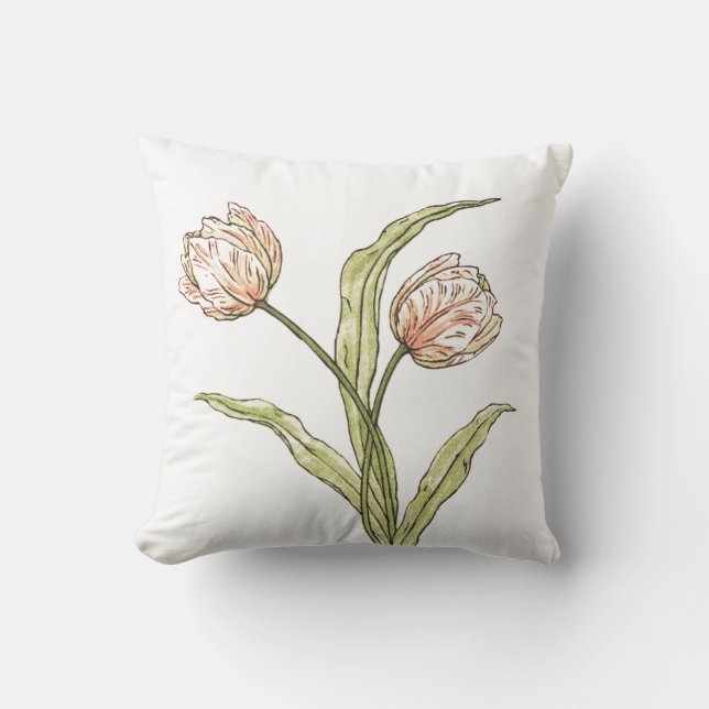 Tulip Botanical Home Decor Cushion (Front)