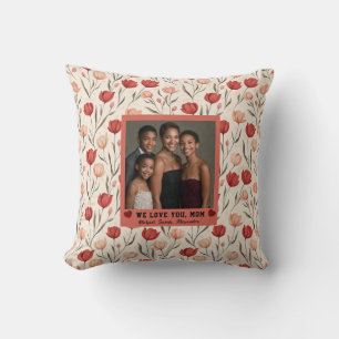 Tulip Bouquet GrandMom StepMom Birthday  Accent Cushion