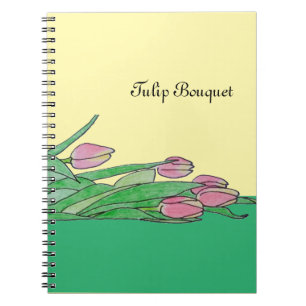 Tulip Bouquet Laying Down Notebook