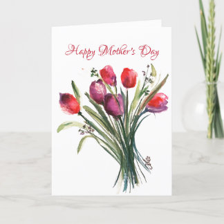 Tulip Bouquet Mother's Day Card
