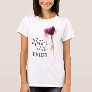 Tulip burgundy Floral mother of the bride T-Shirt