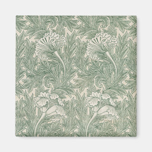 Tulip by William Morris, Vintage Floral Art Magnet