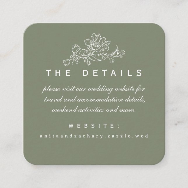 Tulip Cascade Moss detail card (Front)
