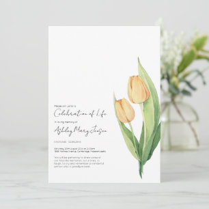 Tulip Celebration of Life Funeral Invitation