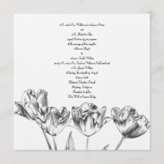 Tulip Chrome Wedding Invitation