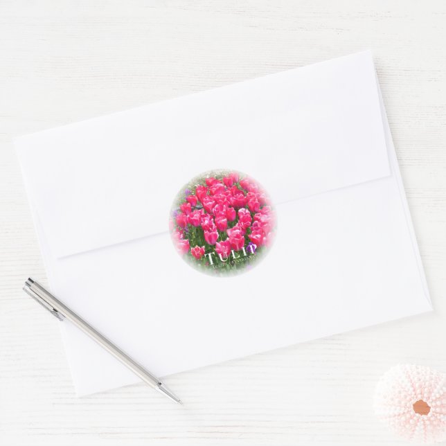 Tulip Classic Round Sticker (Envelope)