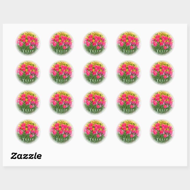 Tulip Classic Round Sticker (Sheet)