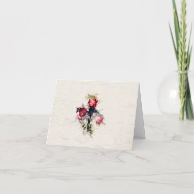 Tulip Cluster Thank You Card (Front)