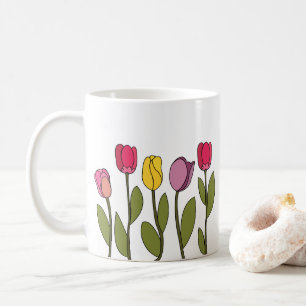 Tulip Colourful Floral Tulip Coffee Mug