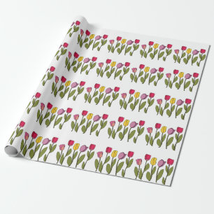 Tulip Colourful Floral Tulip Wrapping Paper