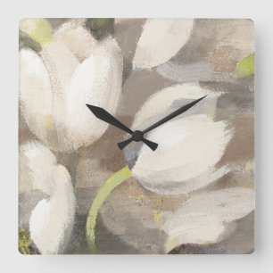 Tulip Delight II Square Wall Clock