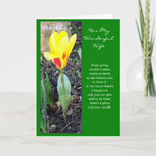 Tulip Design Happy Easter Wife Holiday Card