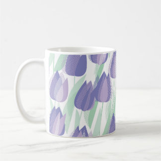 Tulip design: pale violet floral. coffee mug