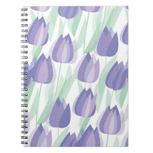 Tulip design: pale violet floral. notebook
