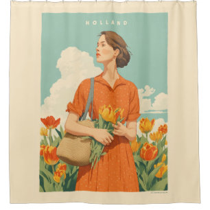 Tulip Dreams in Holland Shower Curtain