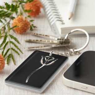 Tulip - Elegant Illustration Key Ring