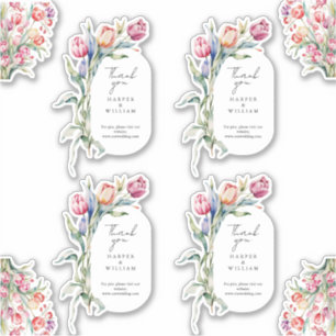 Tulip embrace spring wedding thank you