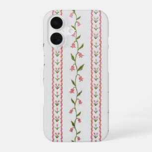 Tulip embroidered texture iPhone 16 case