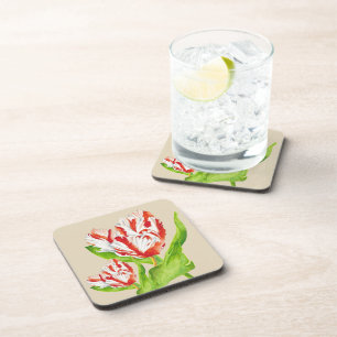 Tulip Estella Rijnveld on a Coaster Set
