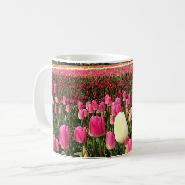 Tulip Farm in Oregon Coffee Mug (Front Left)