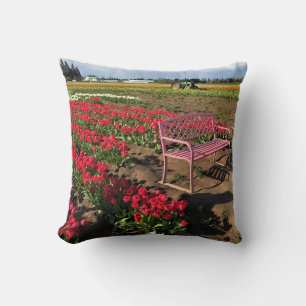 Tulip Farm in Oregon Cushion