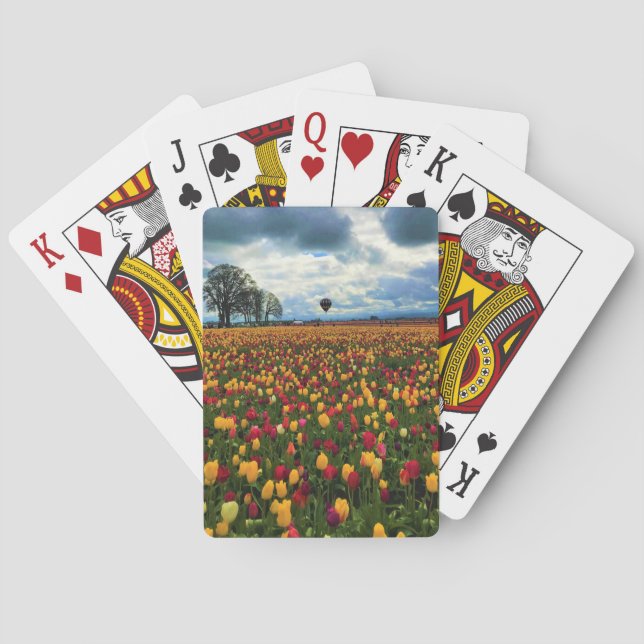 Tulip Farm in Oregon Playing Cards (Back)