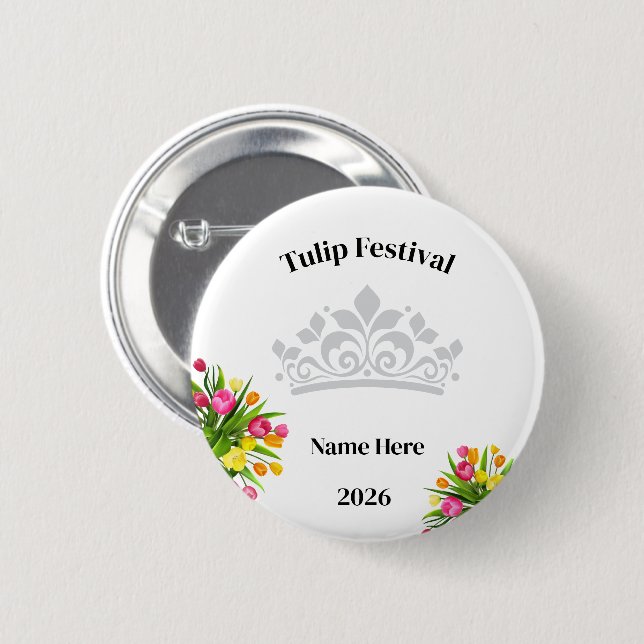 Tulip Festival Button Pin (Front & Back)