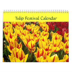Tulip Festival Calendar Colourful Tulips Floral