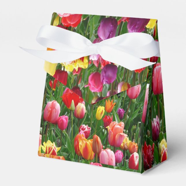 Tulip Festival Design Favour Box (Front Side)