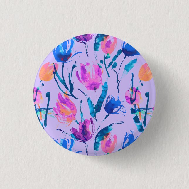 Tulip fever 3 cm round badge (Front)