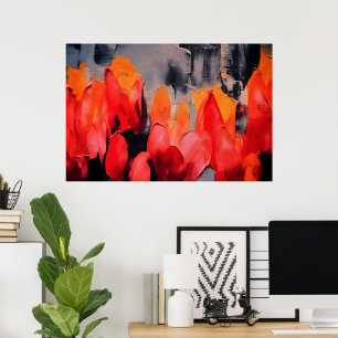 Tulip Field – Abstract Floral Intensity Poster