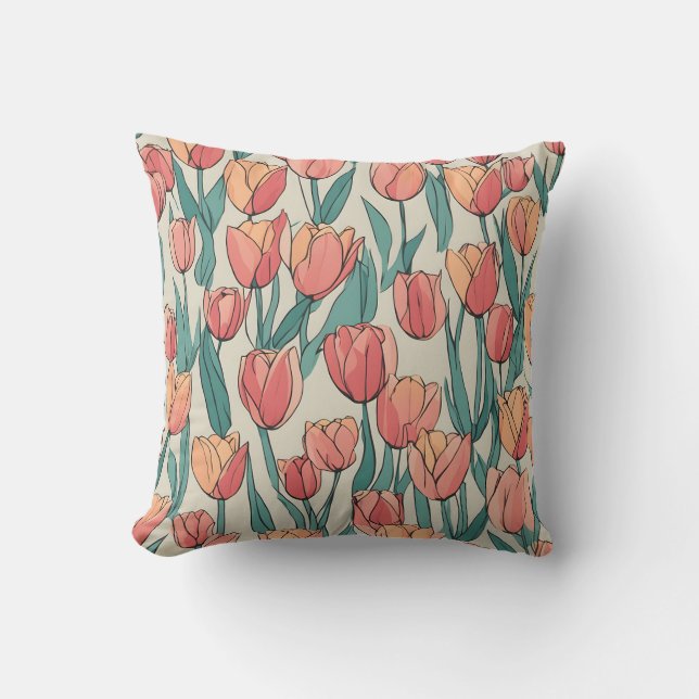 Tulip Field Cushion (Front)