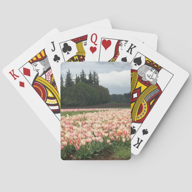 Tulip Field, Oregon Playing Cards (Back)