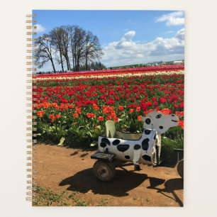 Tulip Field with Toy Cow, Oregon Planner