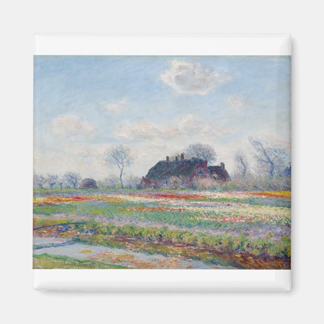Tulip Fields at Sassenheim by Claude Monet Magnet (Front)