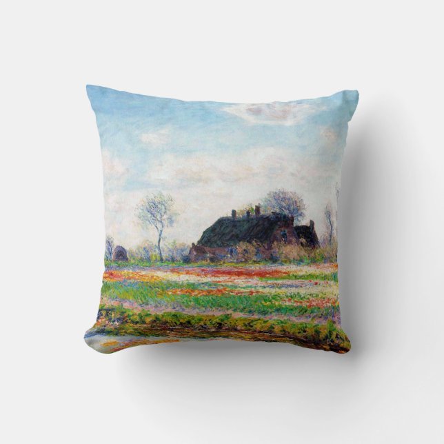 Tulip Fields in the Netherlands, Monet Cushion (Front)