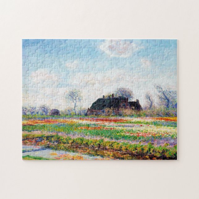 Tulip Fields in the Netherlands, Monet Jigsaw Puzzle (Horizontal)