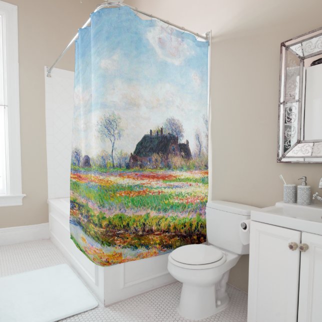 Tulip Fields in the Netherlands, Monet Shower Curtain (In Situ)