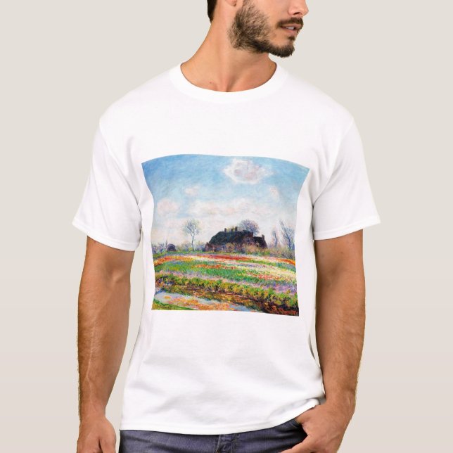 Tulip Fields in the Netherlands, Monet T-Shirt (Front)
