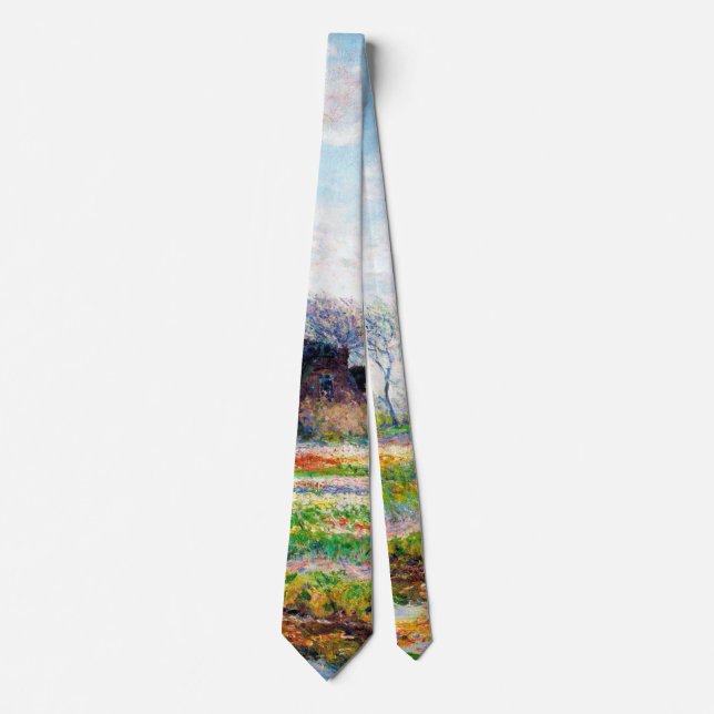 Tulip Fields in the Netherlands, Monet Tie (Front)