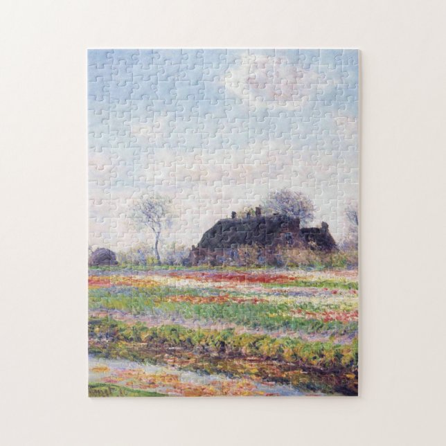 Tulip Fields Sassenheim Haarlem Monet Fine Art Jigsaw Puzzle (Vertical)