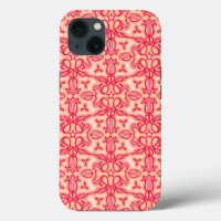 Tulip floral damask red pink spring