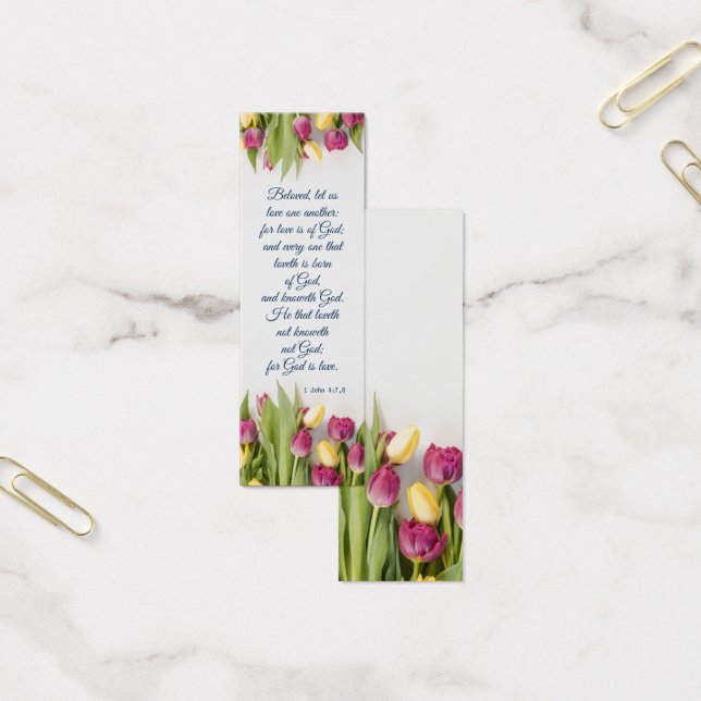Tulip Floral Elegant Spiritual Bible Verse (Office)