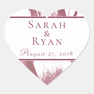 Tulip Flower Bordeaux Elegant Wedding Sticker