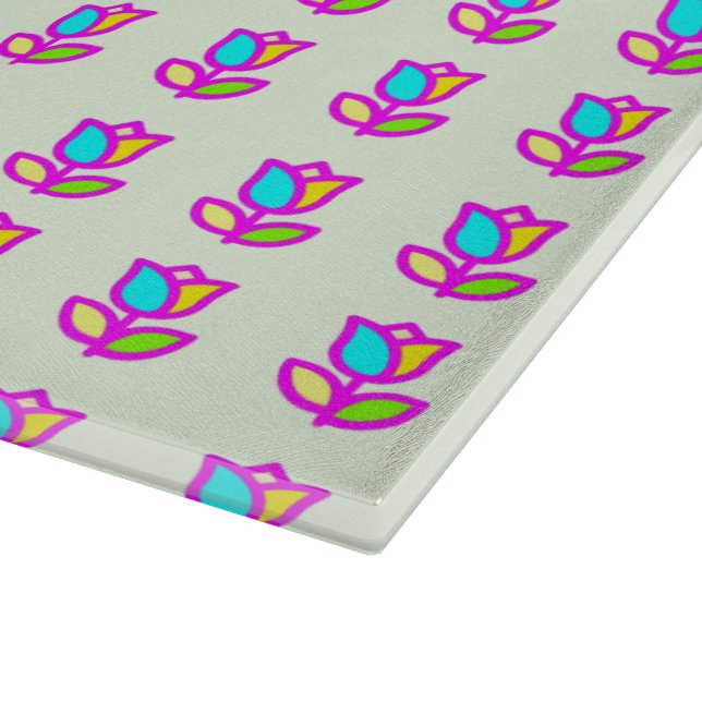 TULIP FLOWER DESIGN FOR YOUR TABLE CUTTING BOARD (Corner)