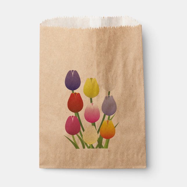 Tulip Flower Favour Bag (Front)