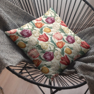 Tulip Flower Floral Easter Cushion
