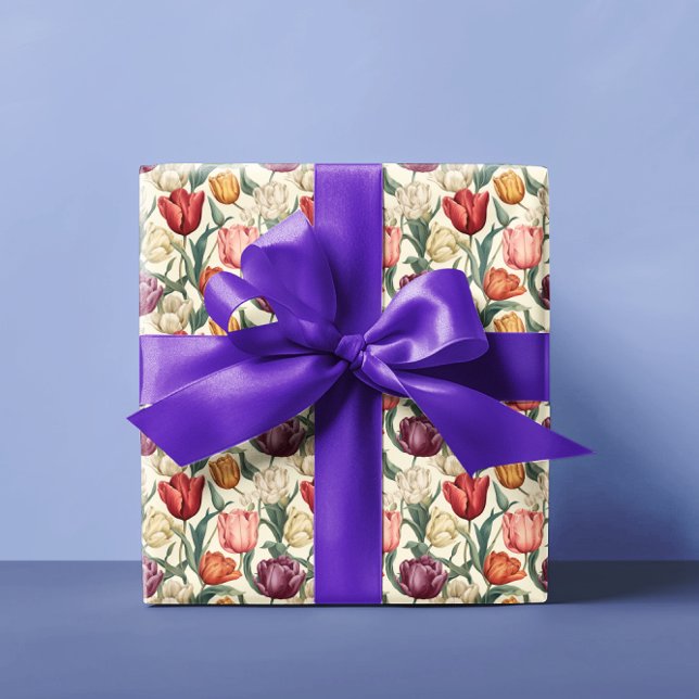 Tulip Flower Floral Easter Spring Wrapping Paper (Creator Uploaded)